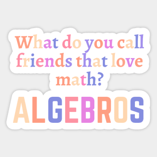 Funny math teacher (algebra) joke/pun Sticker